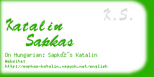 katalin sapkas business card